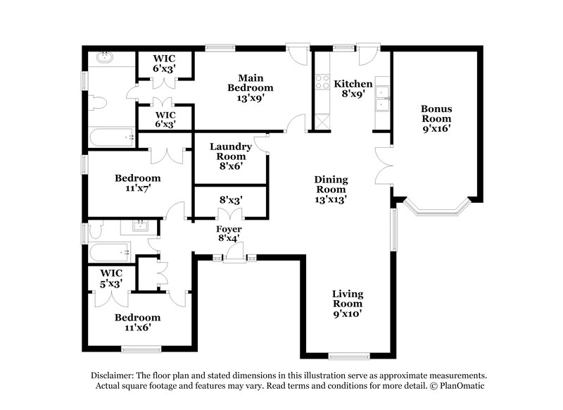 2,110/Mo, 1133 Piney Church Rd Concord, NC 28025 Floor Plan View