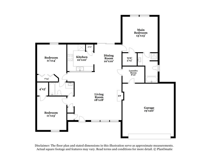1,975/Mo, 6123 Goldenfield Dr Charlotte, NC 28269 Floorplan View