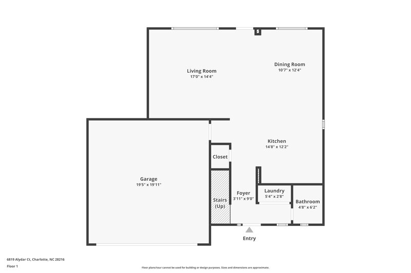 2,470/Mo, 6819 Alydar Ct Charlotte, NC 28216 Floorplan View