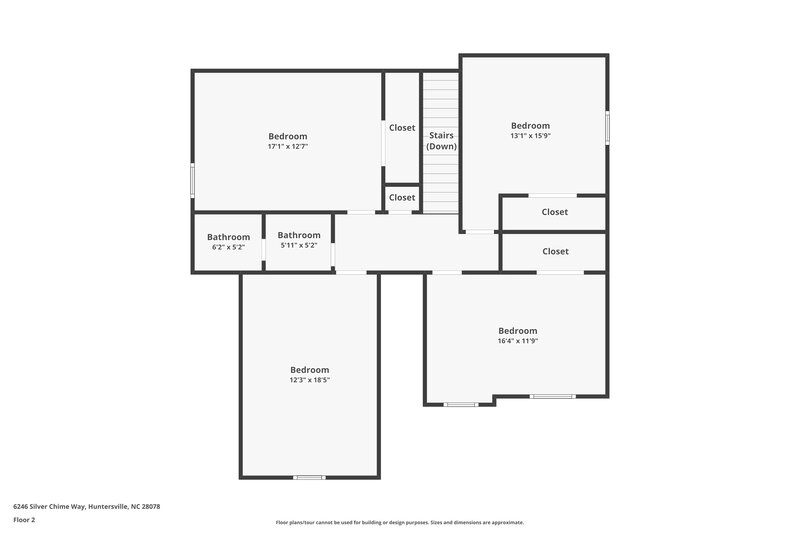 2,550/Mo, 6246 Silver Chime Way Huntersville, NC 28078 Floor Plan View 2