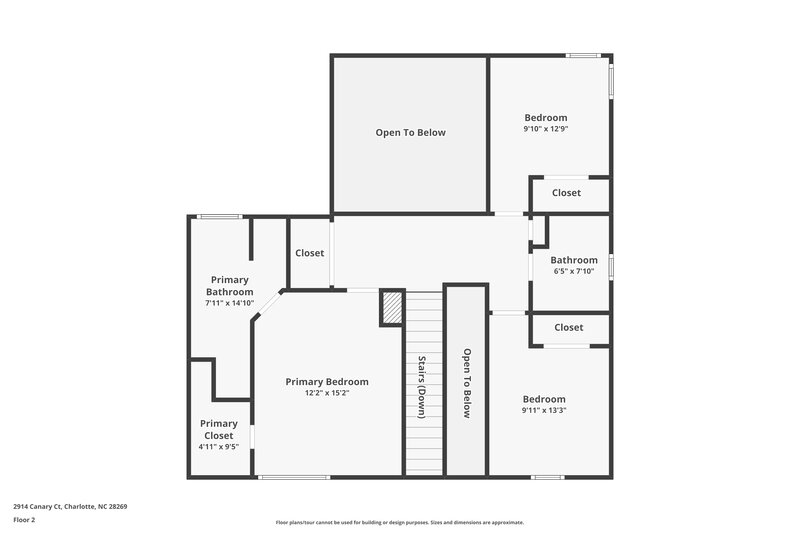 2,105/Mo, 2914 Canary Ct Charlotte, NC 28269 Floor Plan View 2