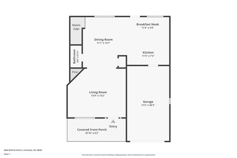 1,910/Mo, 6504 Wild Orchid Ct Charlotte, NC 28262 Floor Plan View