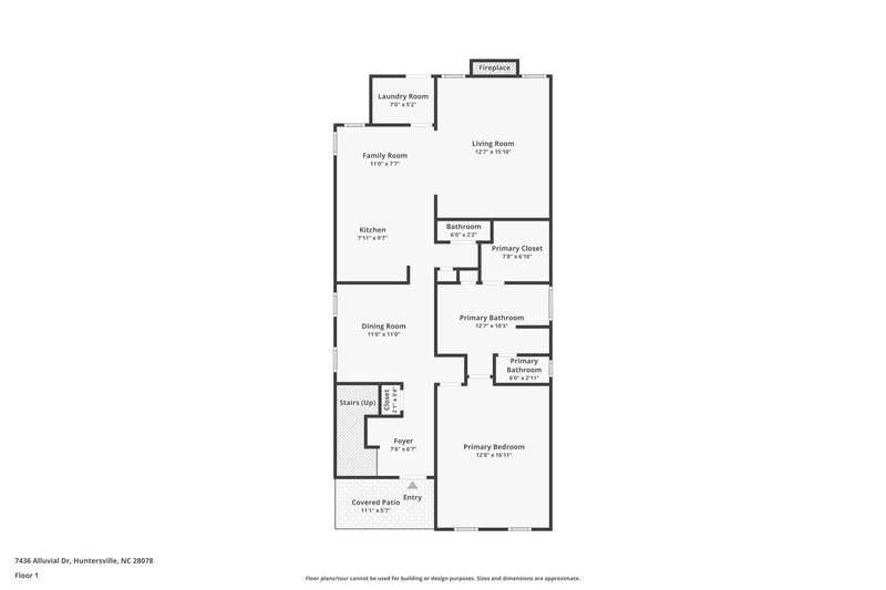 2,280/Mo, 7436 Alluvial Dr Huntersville, NC 28078 Floorplan View