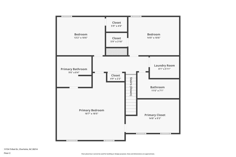 2,030/Mo, 11724 Tribal Dr Charlotte, NC 28214 Floor Plan View 2