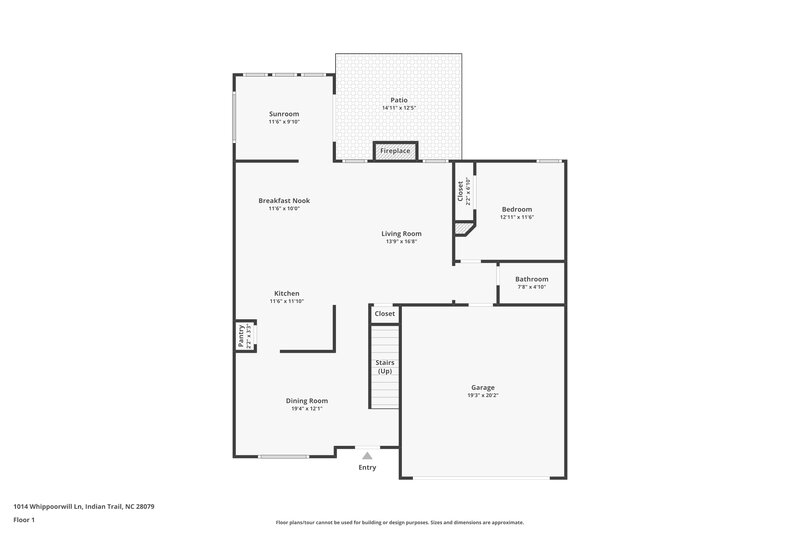 2,425/Mo, 1014 Whippoorwill Ln Indian Trail, NC 28079 Floor Plan View