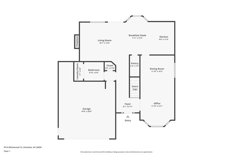 2,170/Mo, 9714 Whitewood Trl Charlotte, NC 28269 Floor Plan View