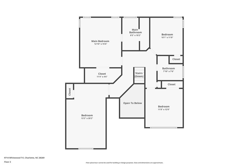 2,170/Mo, 9714 Whitewood Trl Charlotte, NC 28269 Floor Plan View 2