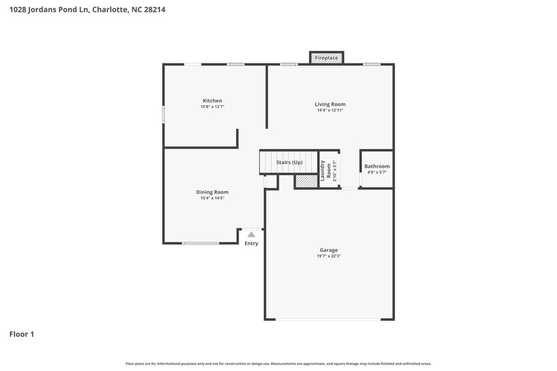 1,905/Mo, 1028 Jordans Pond Ln Charlotte, NC 28214 Floor Plan View