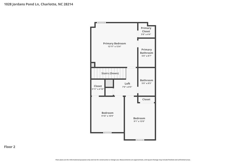 1,905/Mo, 1028 Jordans Pond Ln Charlotte, NC 28214 Floor Plan View 2