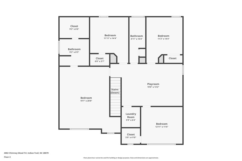 2,310/Mo, 4002 Chimney Wood Trl Indian Trail, NC 28079 Floor Plan View 2