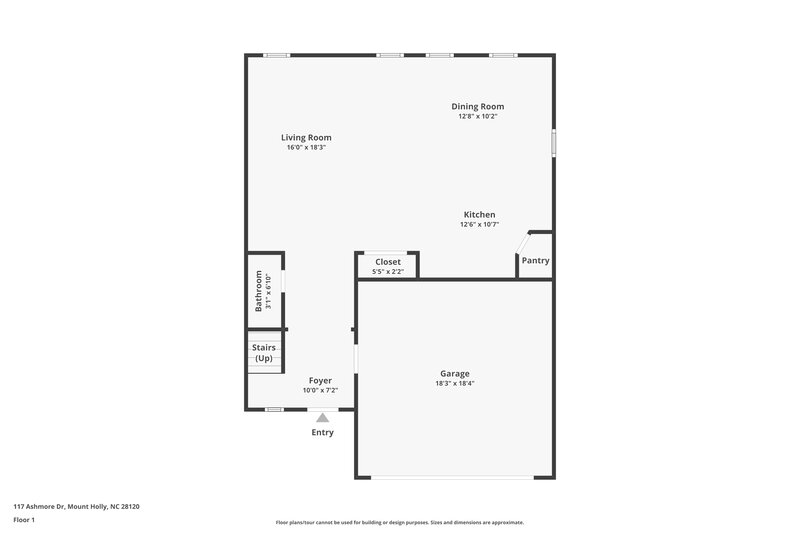 1,970/Mo, 117 Ashmore Dr Mount Holly, NC 28120 Floor Plan View
