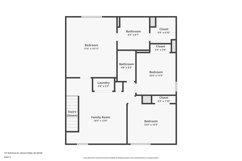 1,970/Mo, 117 Ashmore Dr Mount Holly, NC 28120 Floor Plan View 2
