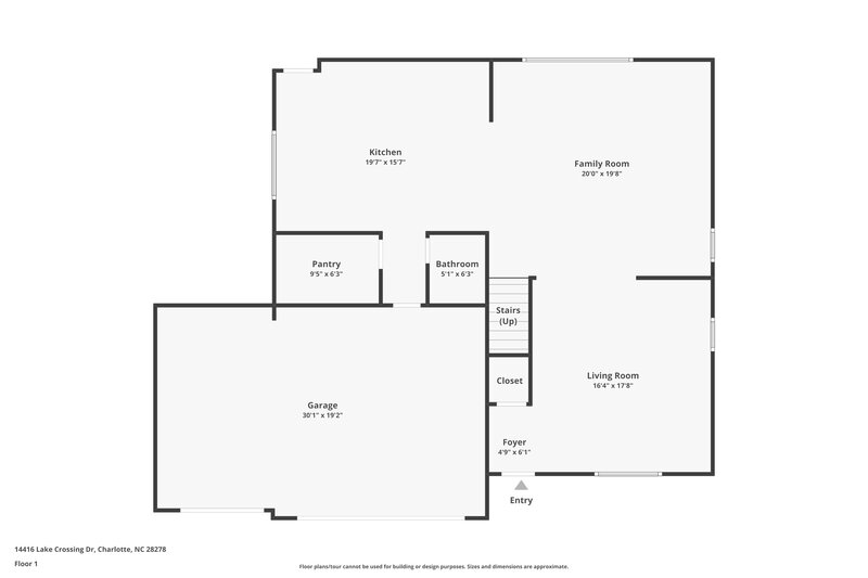 2,780/Mo, 14416 Lake Crossing Dr Charlotte, NC 28278 Floor Plan View