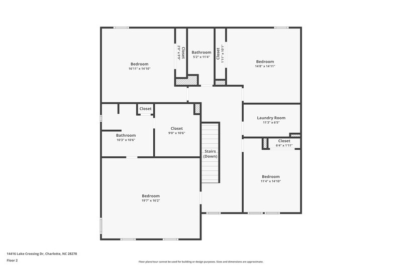 2,780/Mo, 14416 Lake Crossing Dr Charlotte, NC 28278 Floor Plan View 2