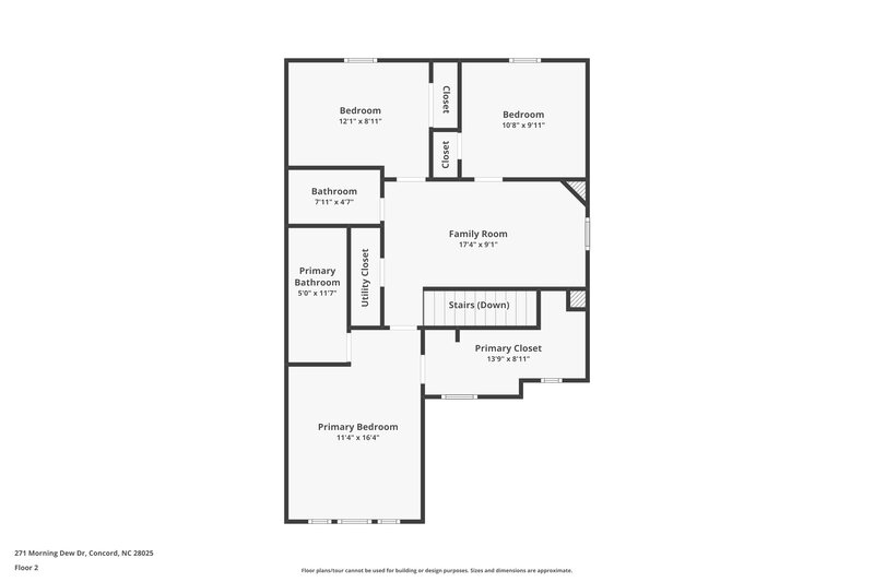 1,555/Mo, 271 Morning Dew Dr Concord, NC 28025 Floor Plan View 2
