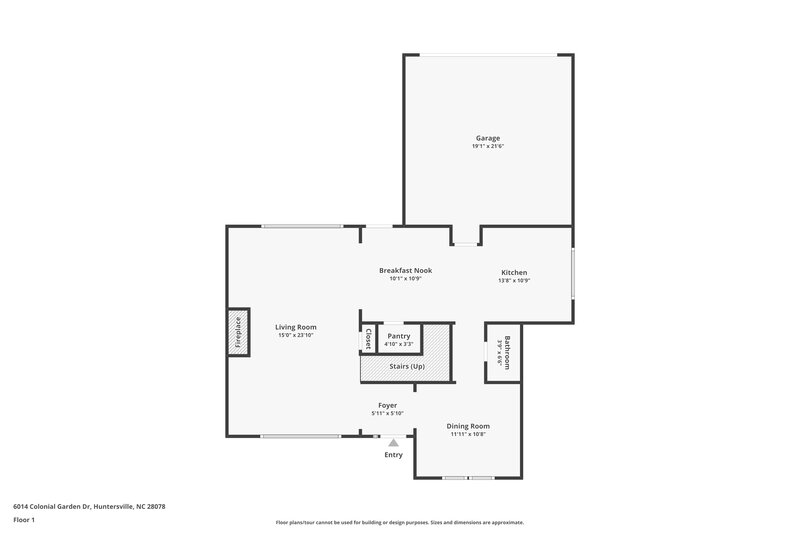 2,080/Mo, 6014 Colonial Garden Dr Huntersville, NC 28078 Floor Plan View