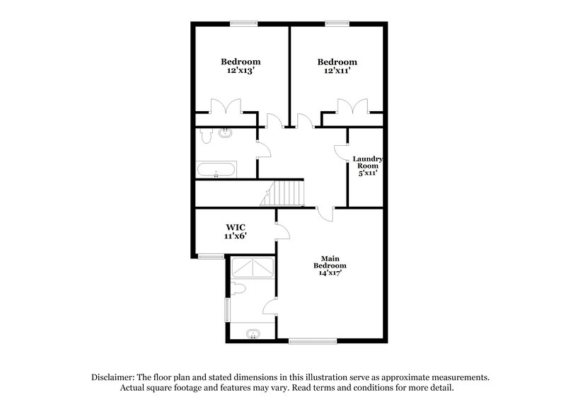 2,105/Mo, 8014 Moose Creek Dr Charlotte, NC 28214 Floor Plan View
