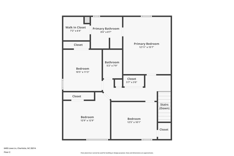 2,085/Mo, 6405 Lowe Ln Charlotte, NC 28214 Floor Plan View 2