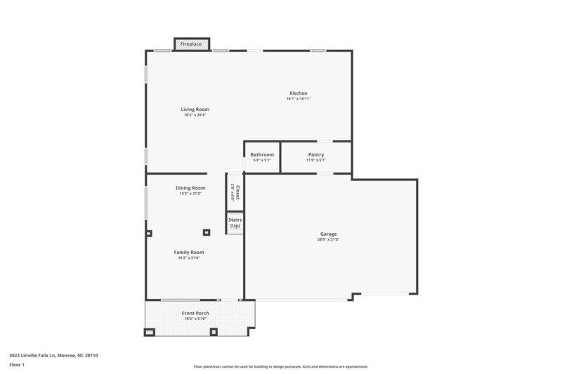 2,275/Mo, 4022 Linville Falls Ln Monroe, NC 28110 Floorplan View