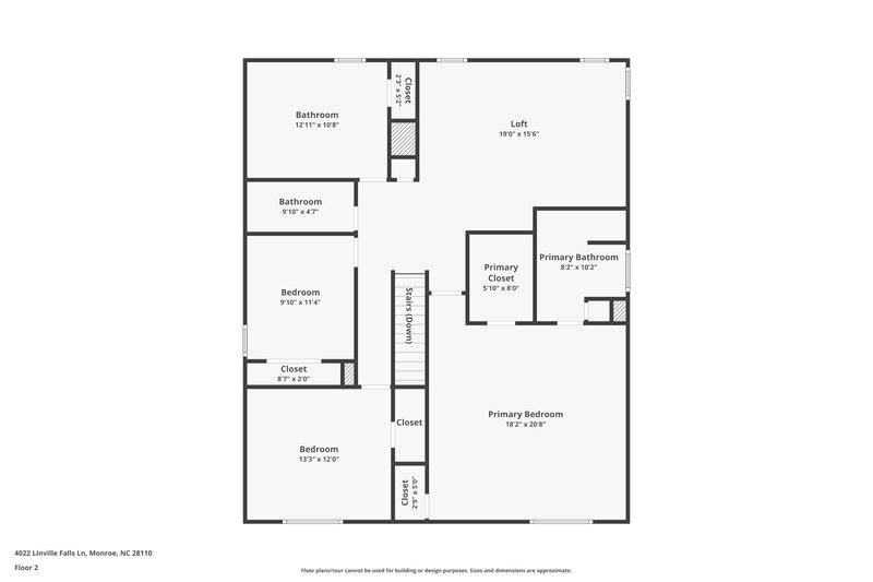 2,275/Mo, 4022 Linville Falls Ln Monroe, NC 28110 Floorplan View 2