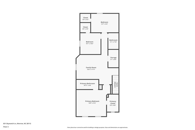 2,320/Mo, 831 Skywatch Ln Monroe, NC 28112 Floor Plan View 2