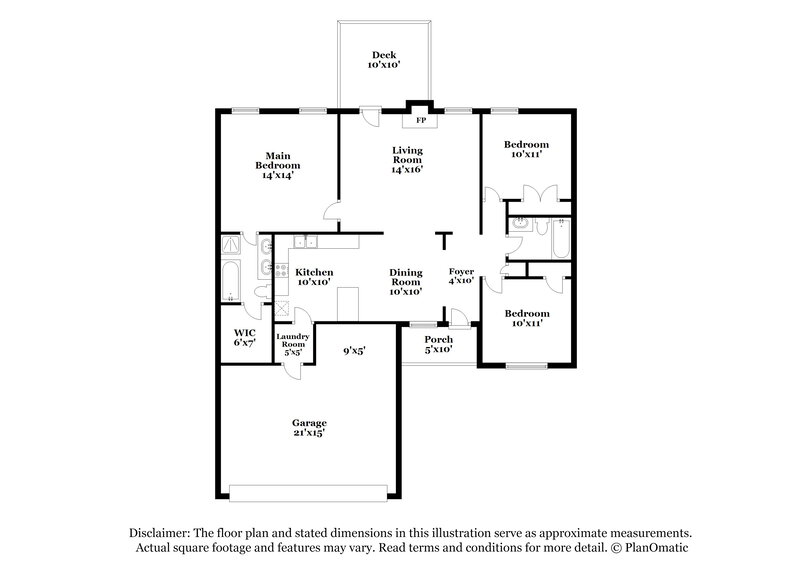 1,770/Mo, 4831 Adamshire Ave Concord, NC 28025 Floor Plan View
