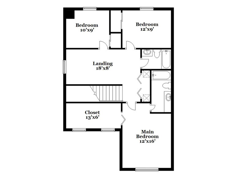 1,660/Mo, 1909 Dunsmore Ln Waxhaw, NC 28173 Floor Plan View