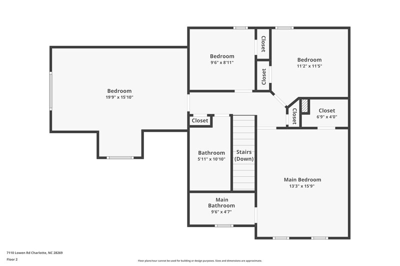 2,010/Mo, 7110 Lowen Rd Charlotte, NC 28269 Floorplan View 2