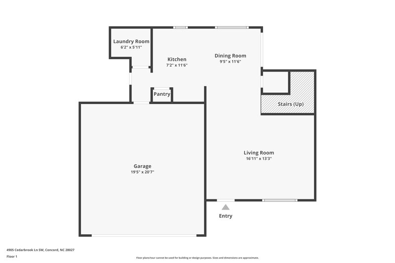 1,665/Mo, 4905 Cedarbrook Ln SW Concord, NC 28027 Floor Plan View