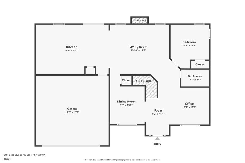 2,325/Mo, 2991 Deep Cove Dr NW Concord, NC 28027 Floor Plan View