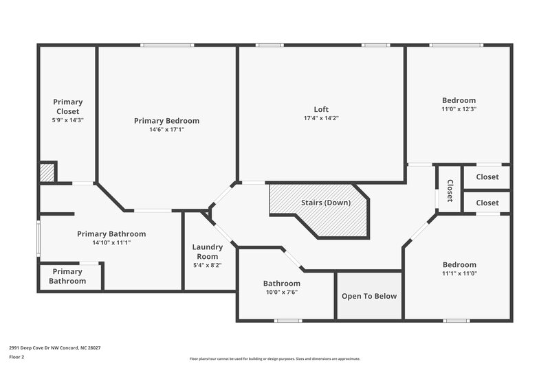 2,325/Mo, 2991 Deep Cove Dr NW Concord, NC 28027 Floor Plan View 2