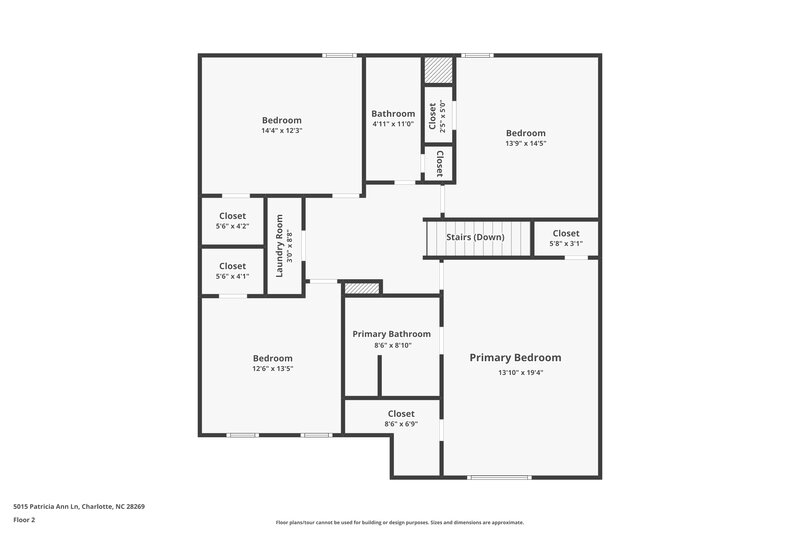 1,870/Mo, 5015 Patricia Ann Ln Charlotte, NC 28269 Floor Plan View 2