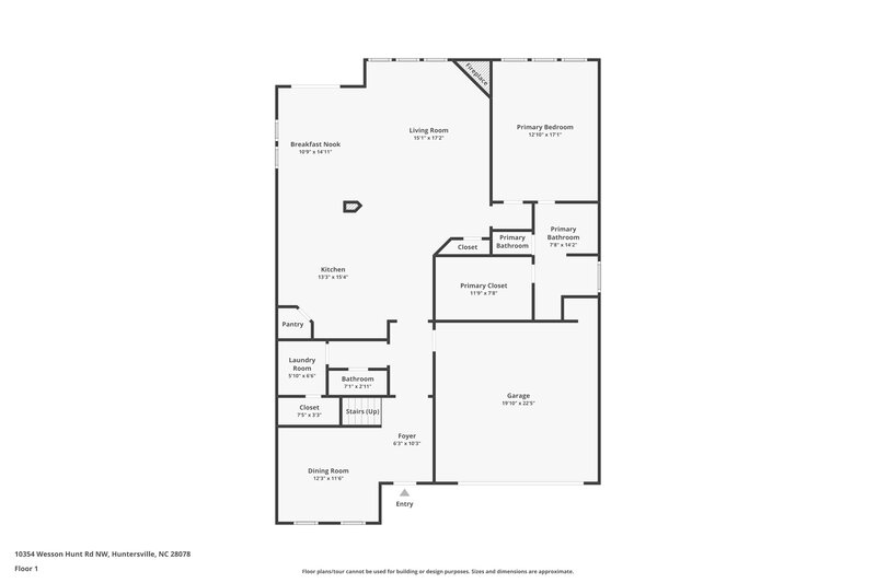 2,575/Mo, 10354 Wesson Hunt Rd NW Huntersville, NC 28078 Floorplan View