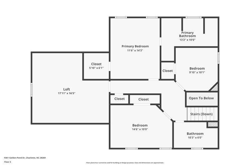2,315/Mo, 9361 Golden Pond Dr Charlotte, NC 28269 Floor Plan View