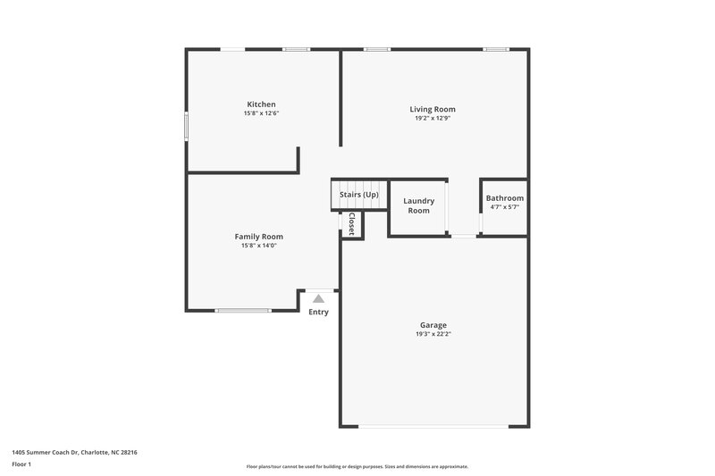 1,965/Mo, 1405 Summer Coach Dr Charlotte, NC 28216 Floor Plan View