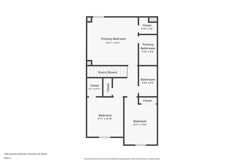 1,965/Mo, 1405 Summer Coach Dr Charlotte, NC 28216 Floor Plan View 2
