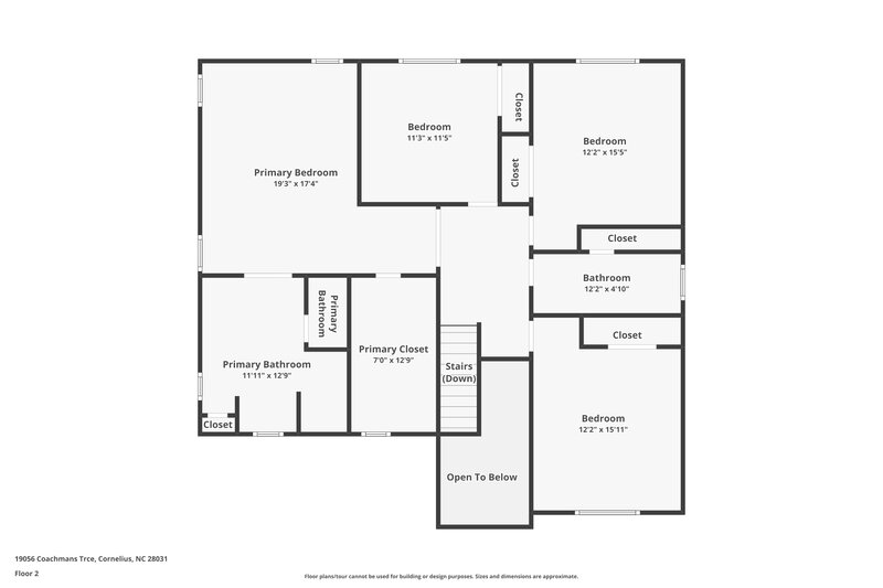 2,335/Mo, 19056 Coachmans Trce Cornelius, NC 28031 Floor Plan View 2