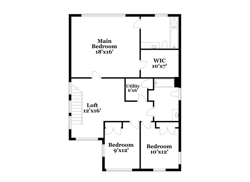 2,830/Mo, 10819 Carstairs St Charlotte, NC 28213 Floor Plan View