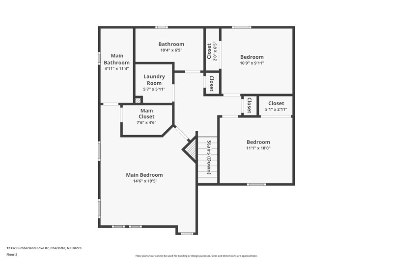2,155/Mo, 12332 Cumberland Cove Dr Charlotte, NC 28273 Floor Plan View 2