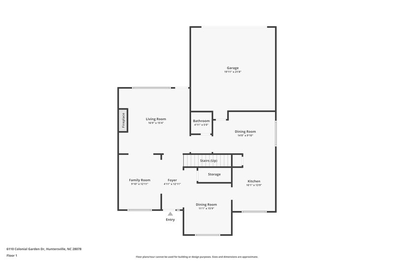 3,040/Mo, 6110 Colonial Garden Dr Huntersville, NC 28078 Floor Plan View