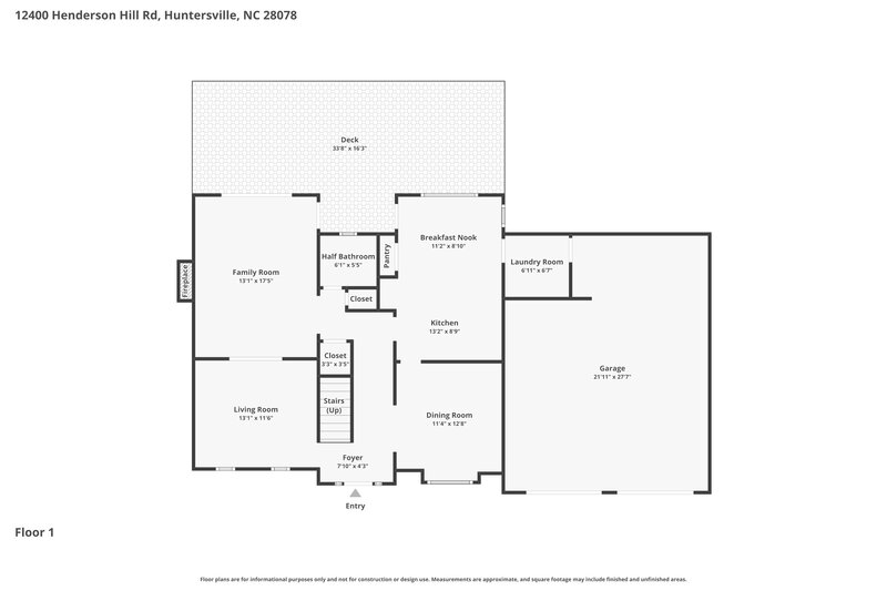 2,635/Mo, 12400 Henderson Hill Rd Huntersville, NC 28078 Floor Plan View