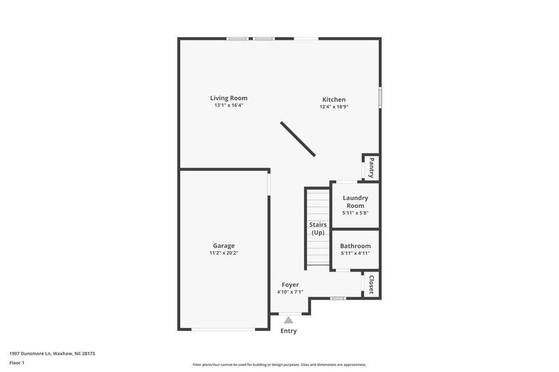 1,895/Mo, 1907 Dunsmore Ln Waxhaw, NC 28173 Floorplan View