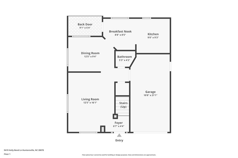 1,800/Mo, 9419 Holly Bend Ln Huntersville, NC 28078 Floor Plan View