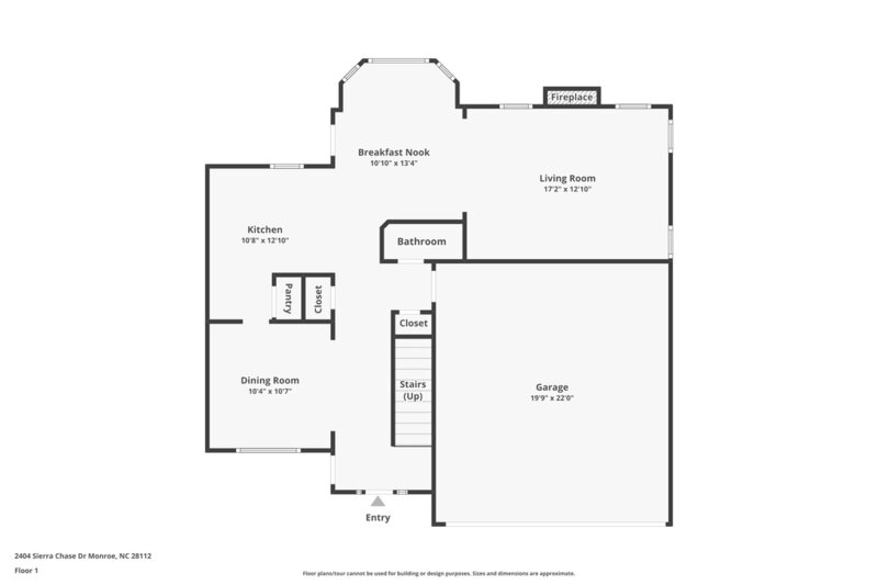 2,090/Mo, 2404 Sierra Chase Dr Monroe, NC 28112 Floorplan View