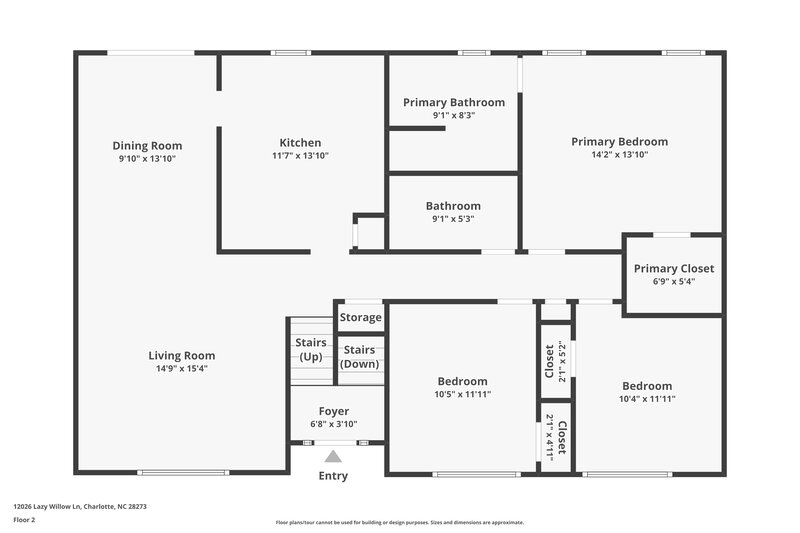 2,145/Mo, 12026 Lazy Willow Ln Charlotte, NC 28273 Floorplan View