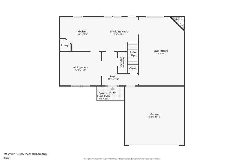 2,385/Mo, 418 Whitewater Way NW Concord, NC 28027 Floor Plan View