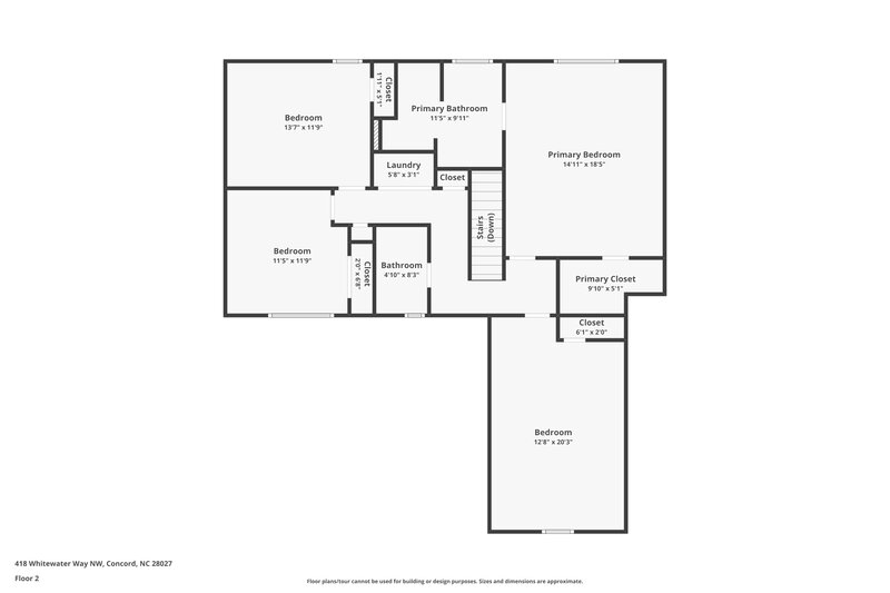 2,385/Mo, 418 Whitewater Way NW Concord, NC 28027 Floor Plan View 2