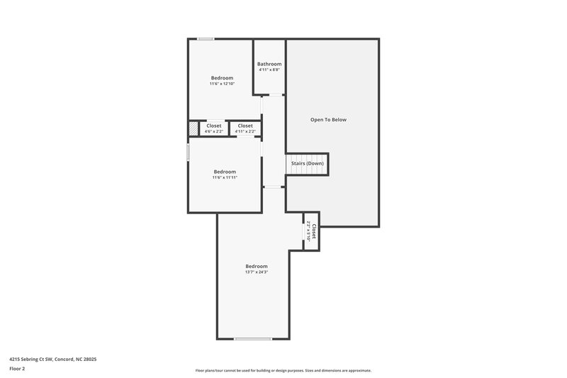 1,995/Mo, 4215 Sebring Ct SW Concord, NC 28025 Floor Plan View 2