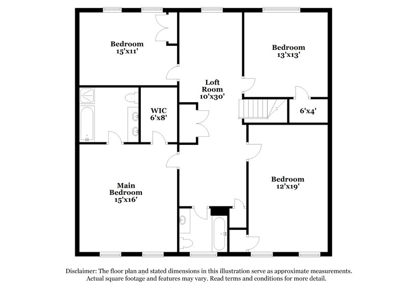 1,975/Mo, 1655 Moss Creek Dr Harrisburg, NC 28075 Floor Plan View 2