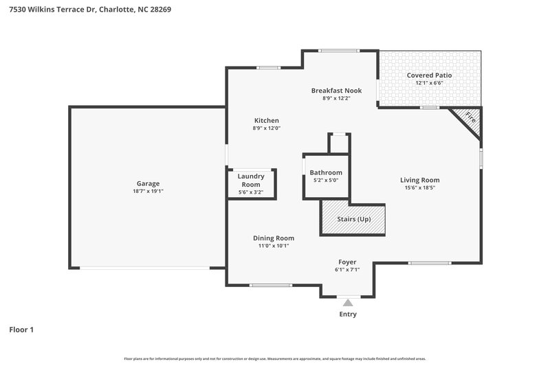 0/Mo, 7530 Wilkins Terrace Dr Charlotte, NC 28269 Floor Plan View